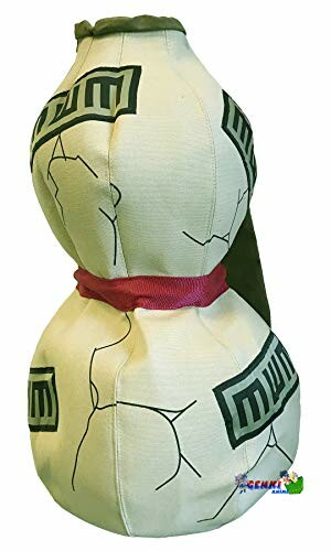 Anime-themed plush pillow with M pattern and red ribbon