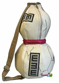 Anime-inspired sand gourd backpack with strap