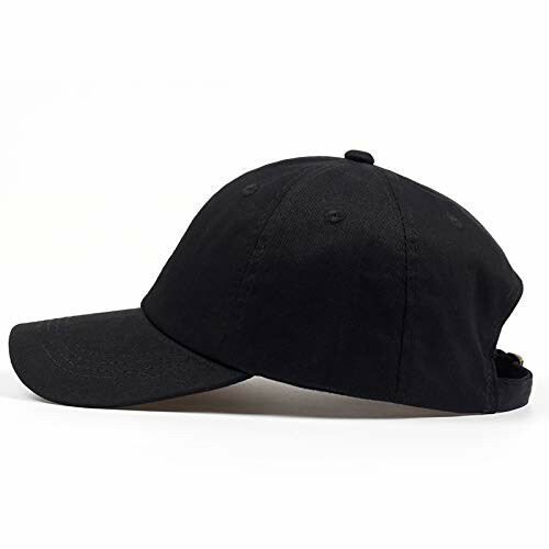 Black baseball cap side view