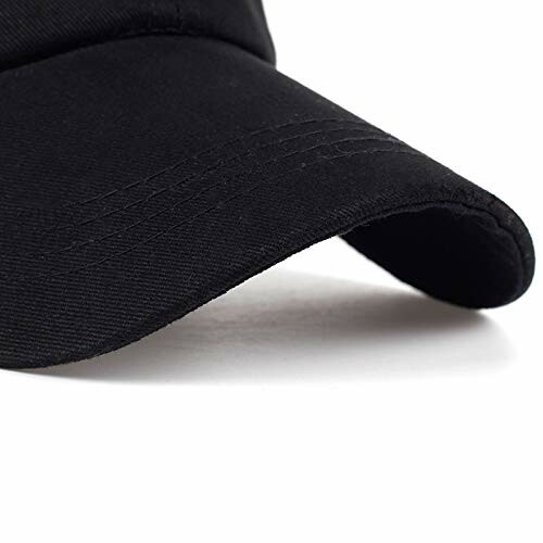 Black baseball cap with curved brim