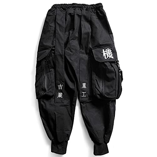 Niepce Inc Men's Techwear Cargo Pants with Design