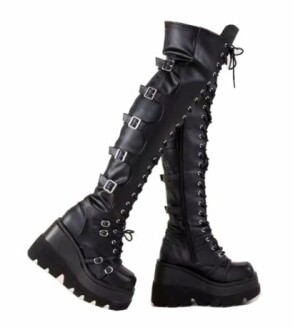 Gothniero Black Platform Boots