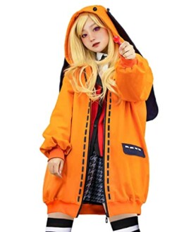 Anime Runa Cosplay Costume Bunny Ears Hoodie