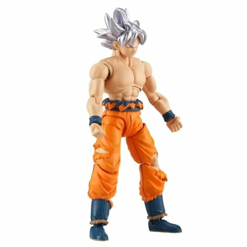 Dragon Ball action figure with silver hair and orange pants