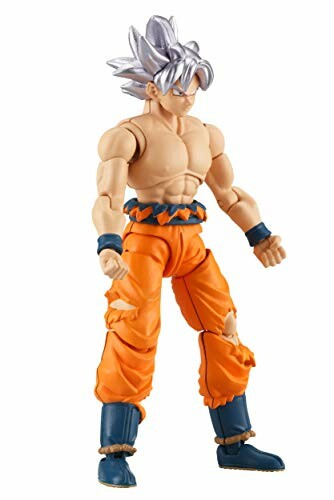 Action figure of a muscular character with silver hair, wearing orange pants and blue boots.