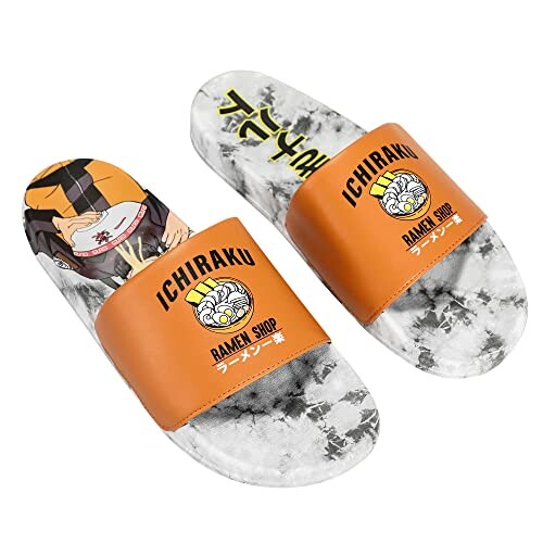 Ichiraku Ramen Shop themed slippers with anime design