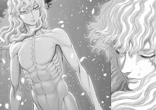 Manga character with long hair and muscular physique.