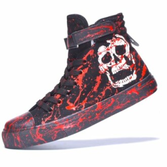 Luminous Skull Shoes for Men Gothic Cosplay