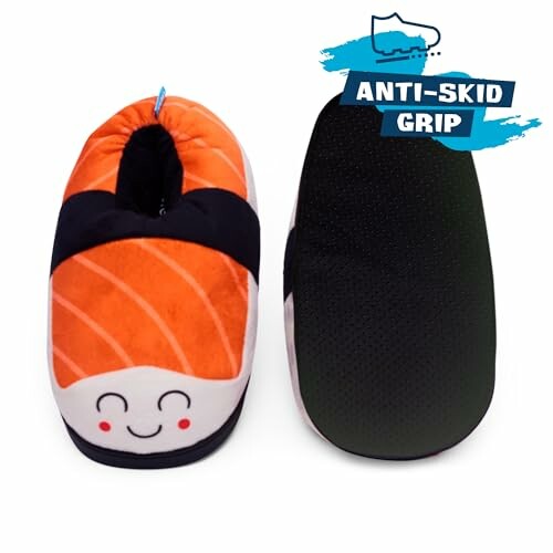 Sushi-themed slippers with anti-skid grip